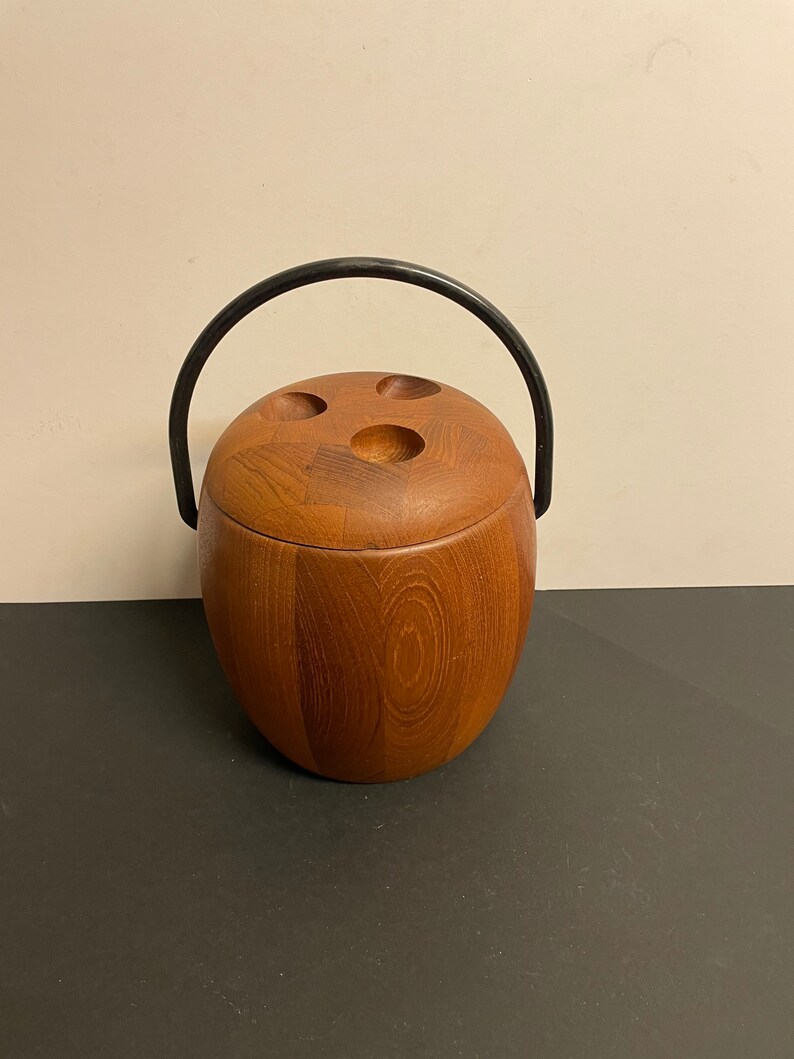 Teak mid-century shops ice bucket