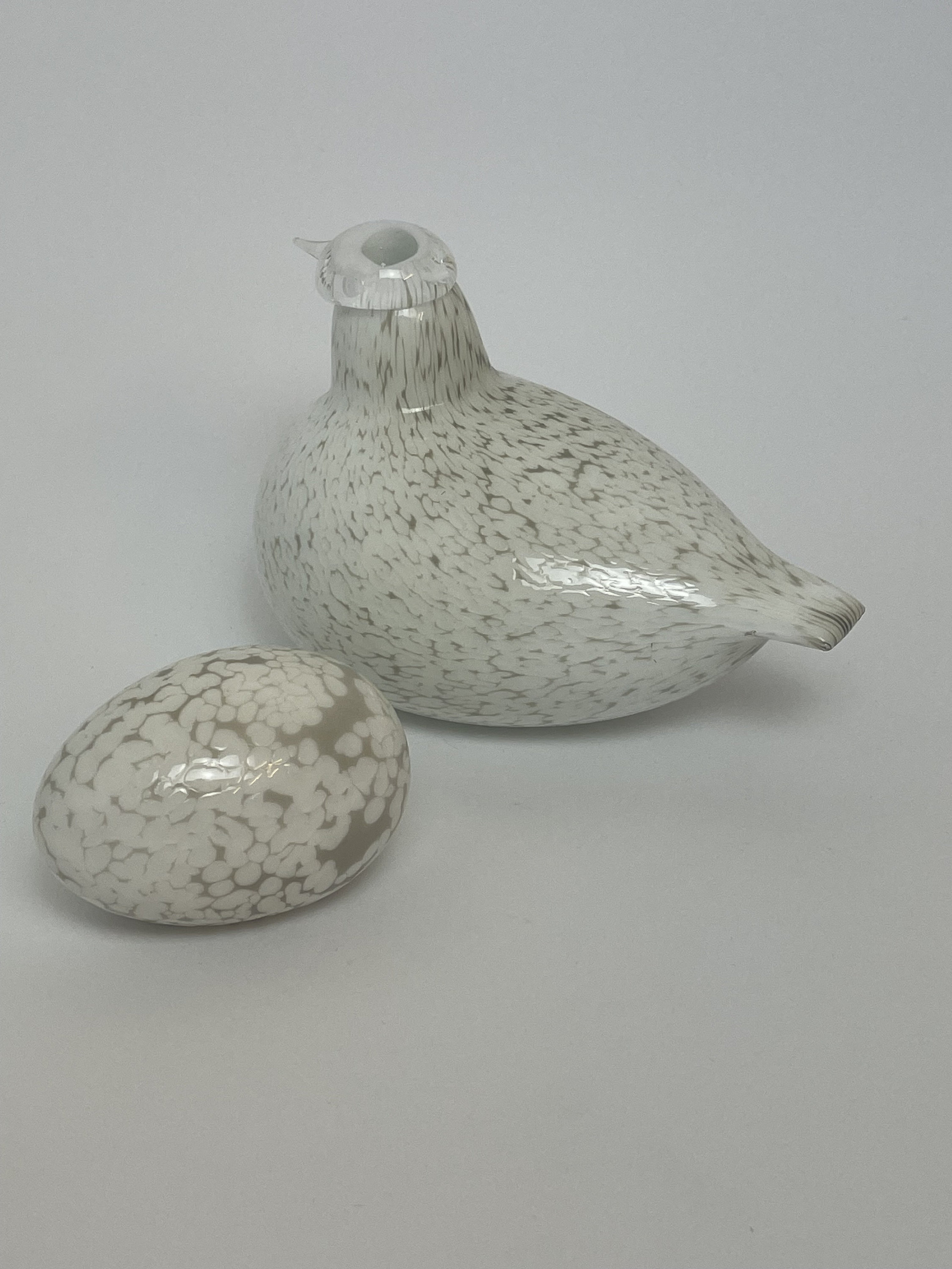 Oiva Toikka Iittala Finland Glass Bird Willow Grouse With Egg - Etsy