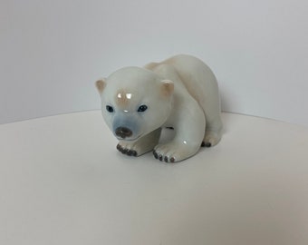 Royal Copenhagen standing polar bear cub figurine