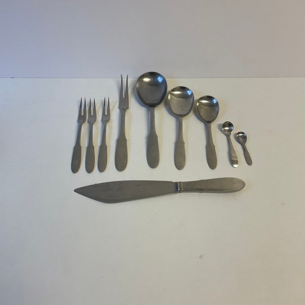 Georg Jensen Mitra stainless steel serving parts