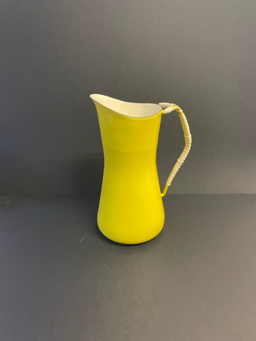 Quistgaard Large Yellow Enamel Pitcher Kobenstyle Etsy