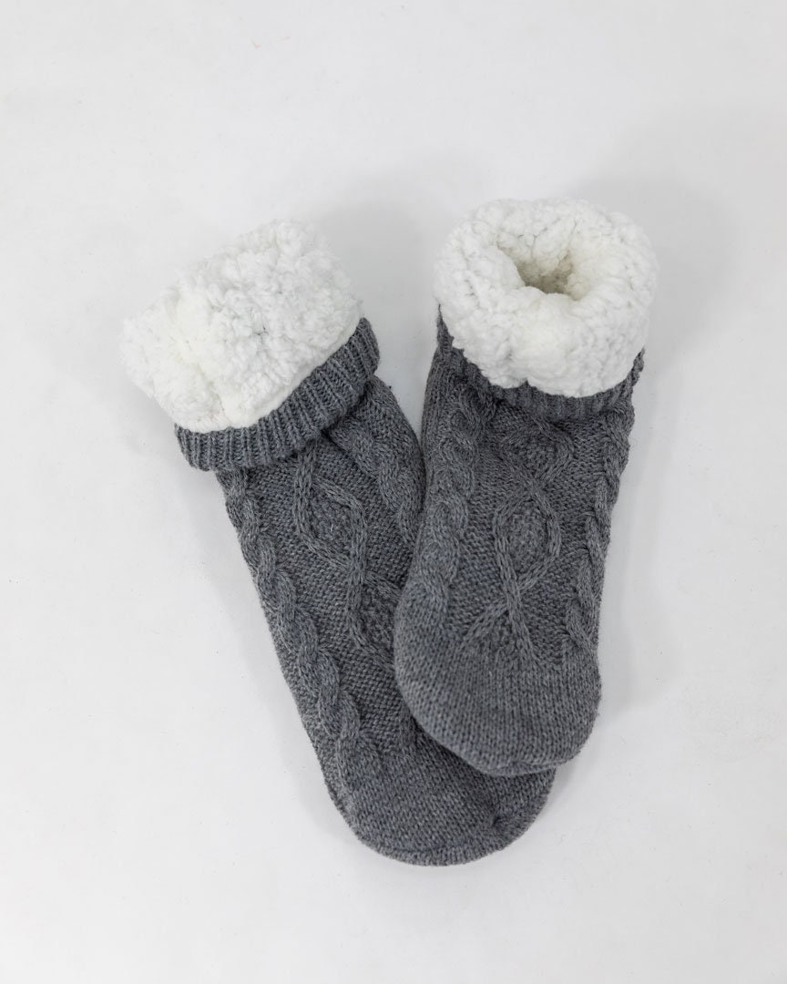 Calzini Pantofola Invernali Antiscivolo Con Fodera In Pile - Caldi E Morbidi Per Uomo E Donna, Lunghezza Stivale, Suola In Silicone, Taglia Unica 36-42 - 2