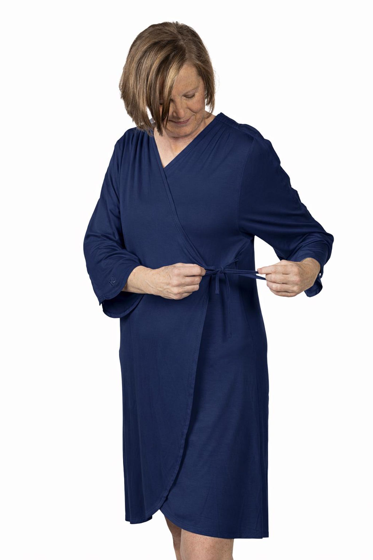 IV Robe With Chemo Port Access, Hospital Gown With Snaps, Post Surgery ...