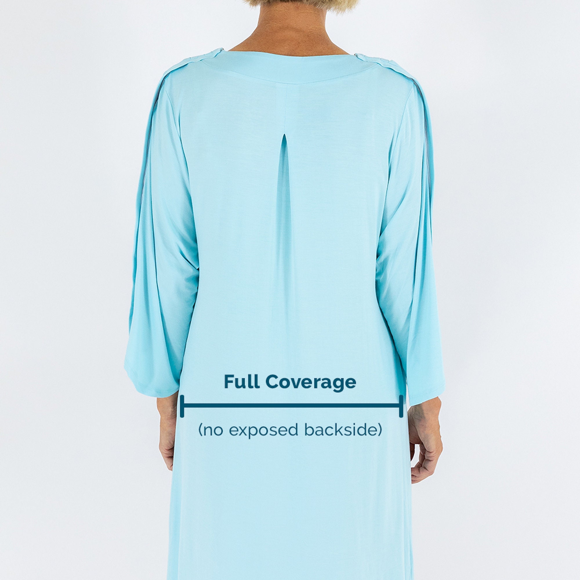 Petite Hospital Gown With Snaps, Surgery Nightgown, Side Tie Robe