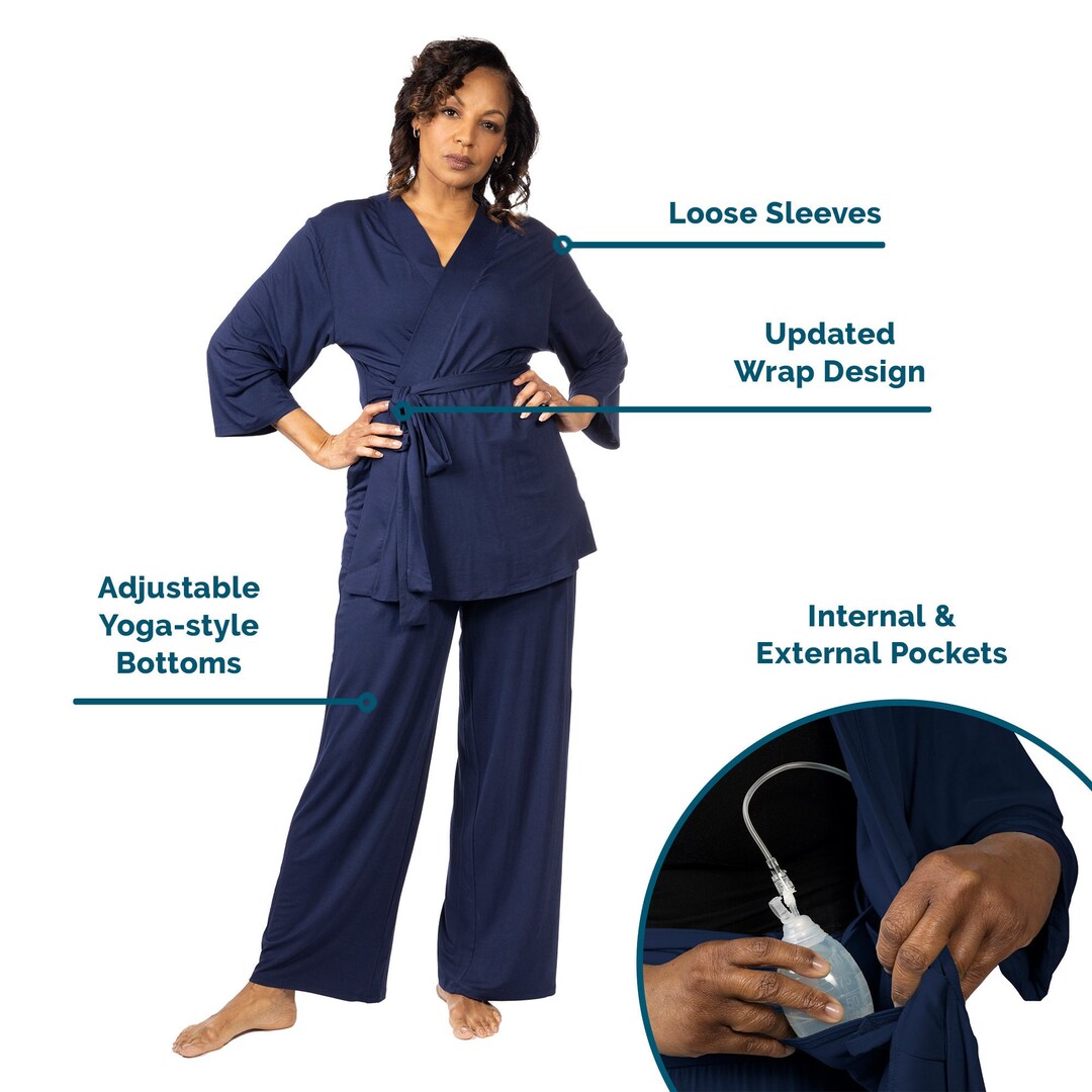 Post Surgery Patient Pajamas alt. to Hospital Gown, Gift for Women With