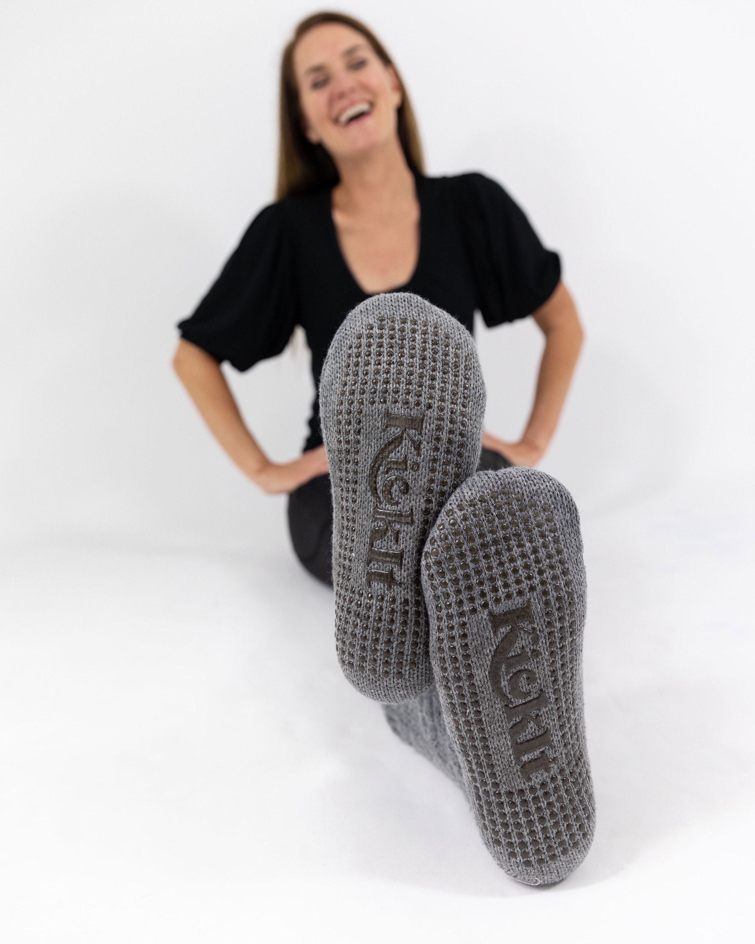 Cable Knit Fleece Lined Slipper Socks for Women, Fuzzy Bed Socks With ...