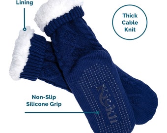 Calzini Pantofola Antiscivolo Uomo Donna - Fodera In Pile Caldo | Per Inverno E Casa - Foto 10