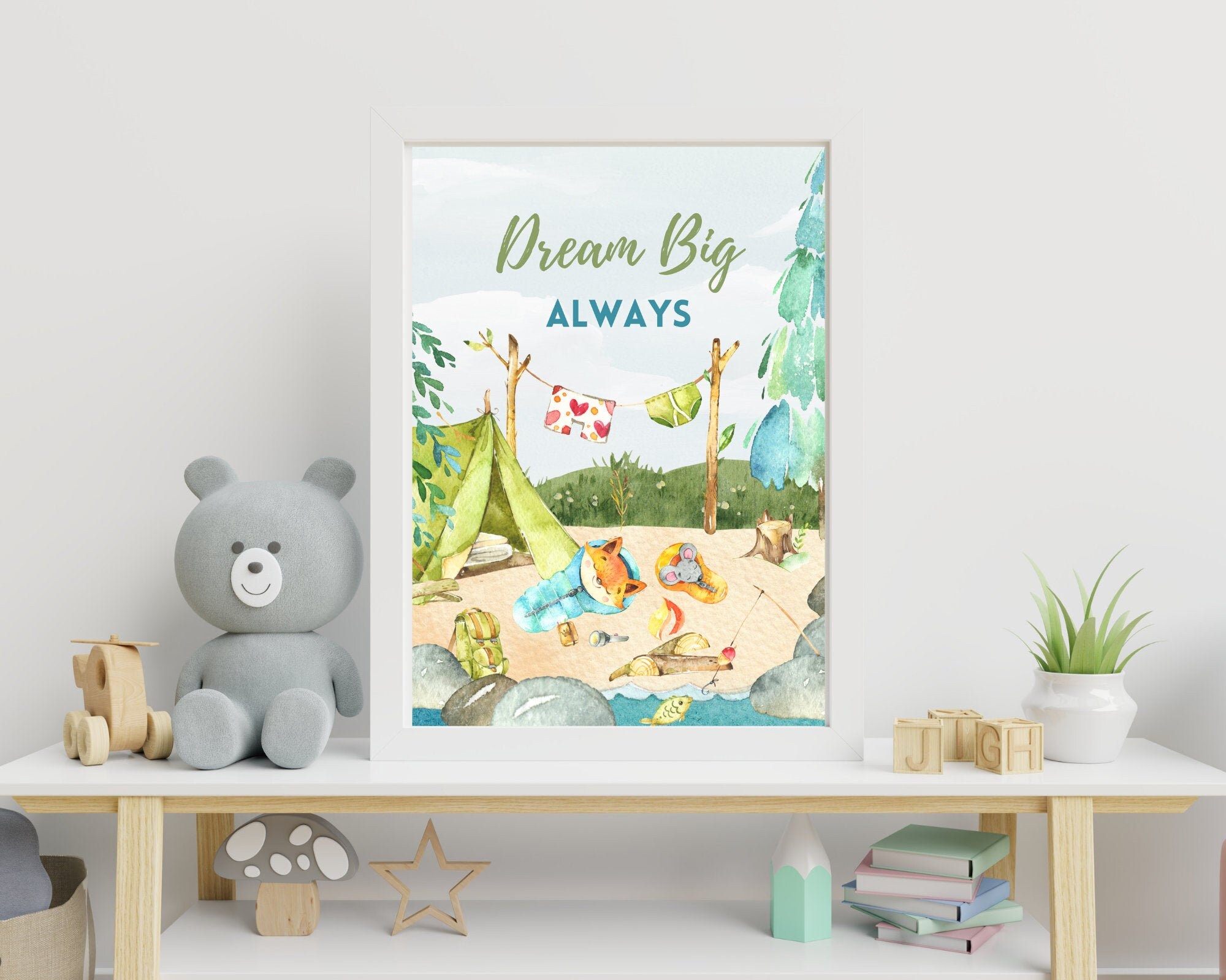 Camping Nursery Decor Outdoor Theme Print Adventure Nursery Etsy Canada