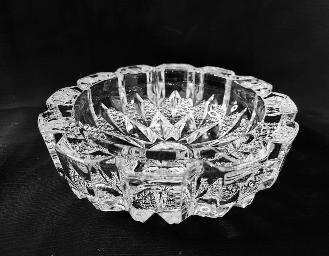 Geometric Decorative Glass Bowl, Early American Prescut Glass Bowl Etsy