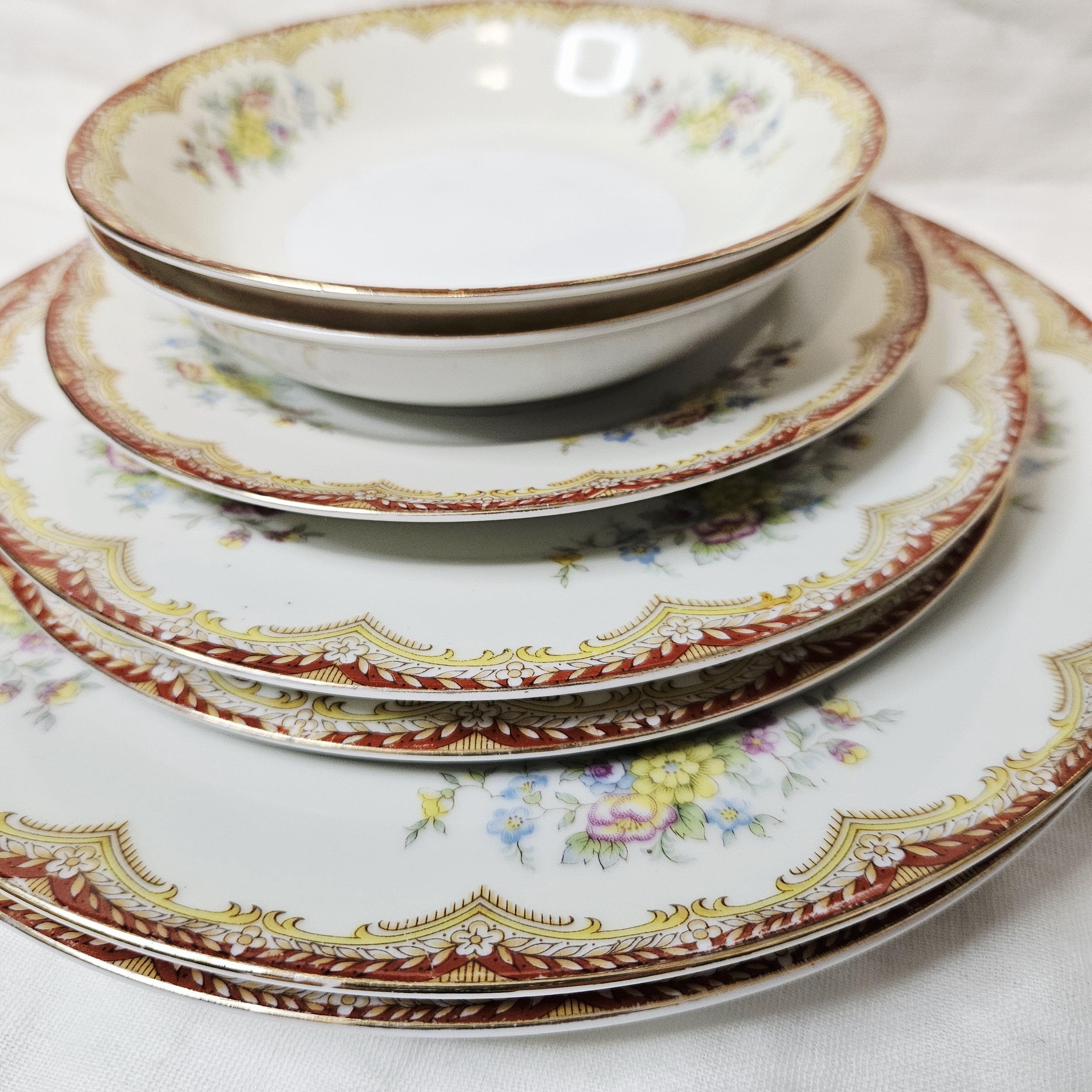 Rare 1930's Kikusui China KIK3 Pattern, China With Floral Design