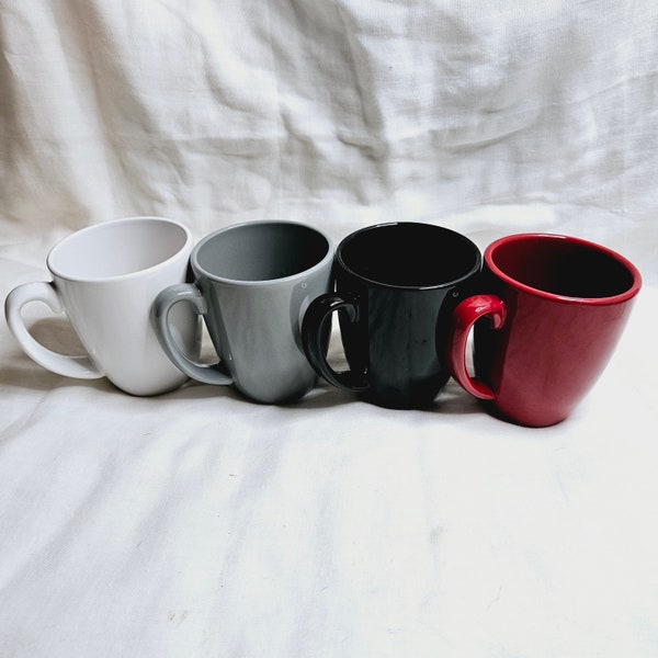 12 ounce Stoneware Mug Sets, Corelle Coordinates Stoneware Mugs