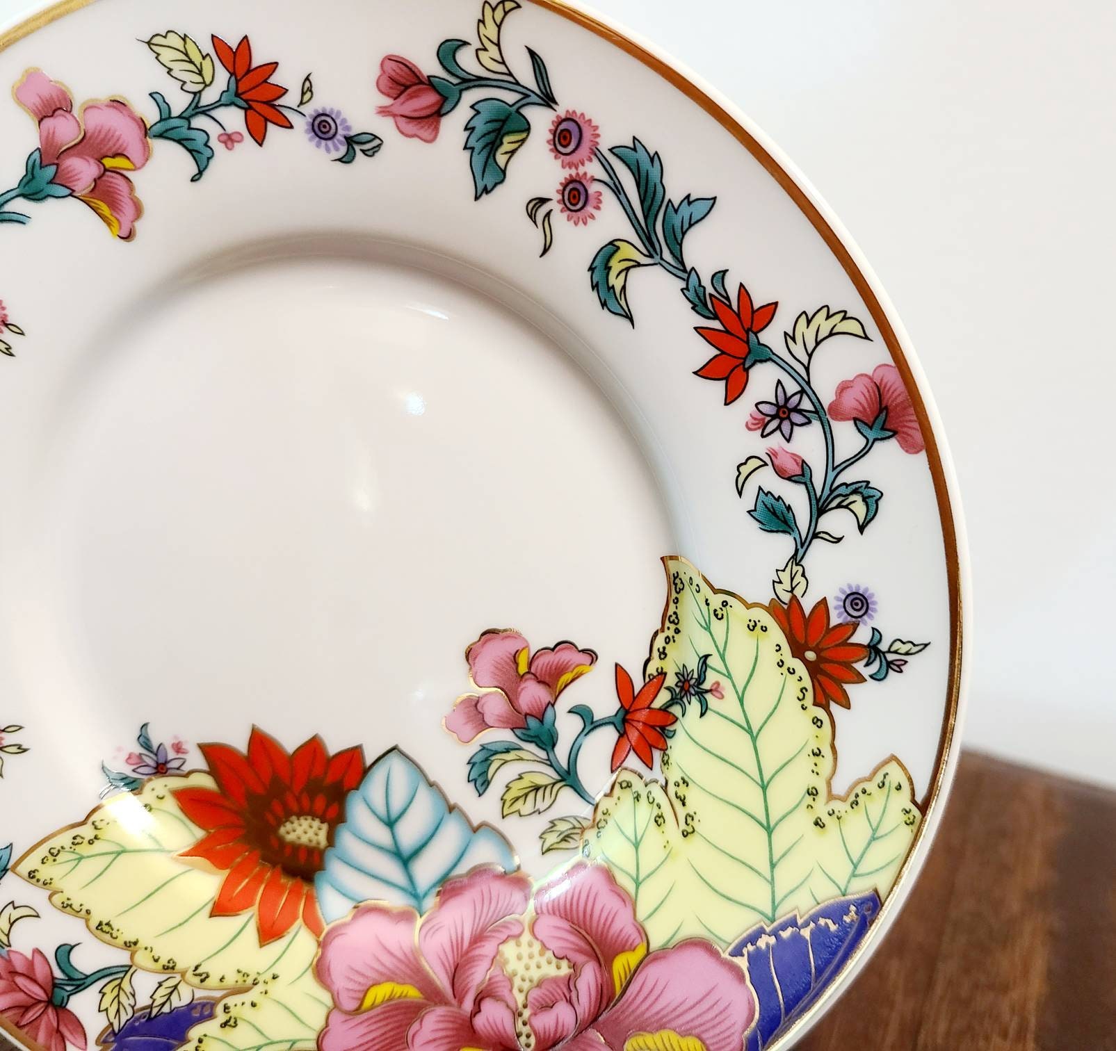 Imperial Tobacco Leaf China Saucer Imperial Leaf China Etsy