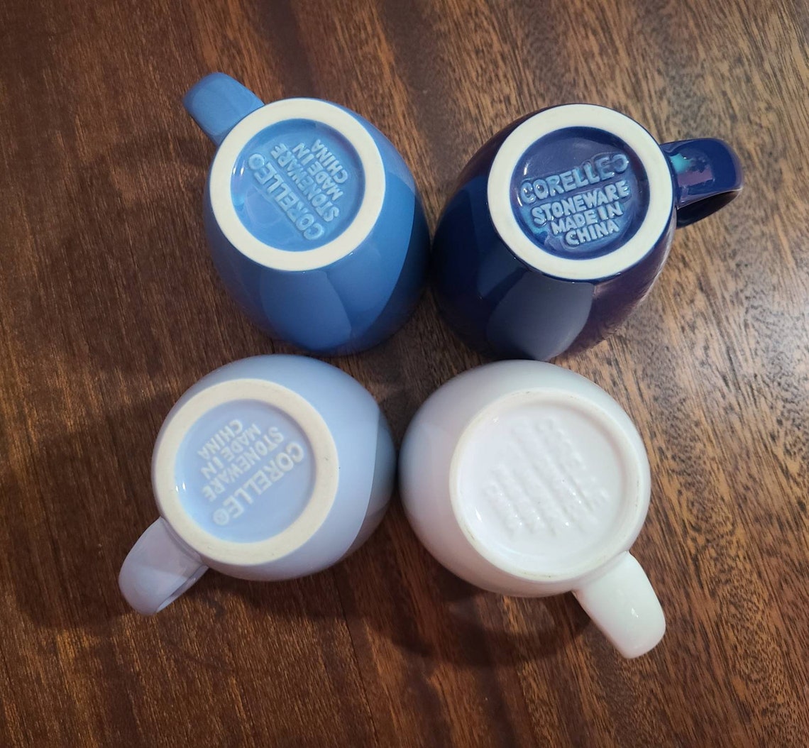 Corelle Coordinates Stoneware Mugs. Corelle Coordinates Blue Etsy