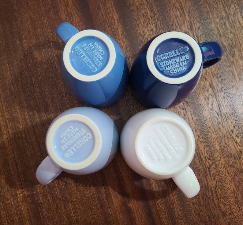 Corelle Coordinates Stoneware Mugs. Corelle Coordinates Blue Etsy