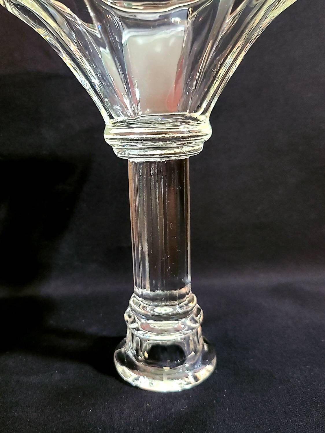 Glass Taper Candle Holder set of 2. Additional vintage Etsy