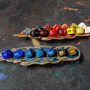 Wooden FIREBALL Dice Holder for RPG Dice