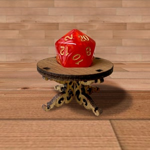 Short & Elegant Pedestal Dice Holders for Standard Tapletop RPG Dice and Board Games