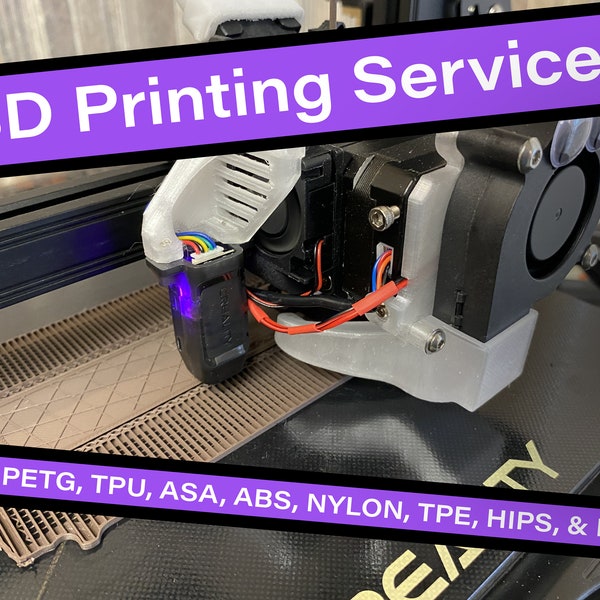 Professional 3D printing services for FDM printing in Pla, PETG, TPU, & more materials. Message us for custom order details!