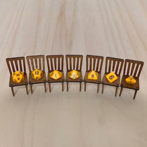 Chair Dice Holders for Standard Tapletop RPG Dice