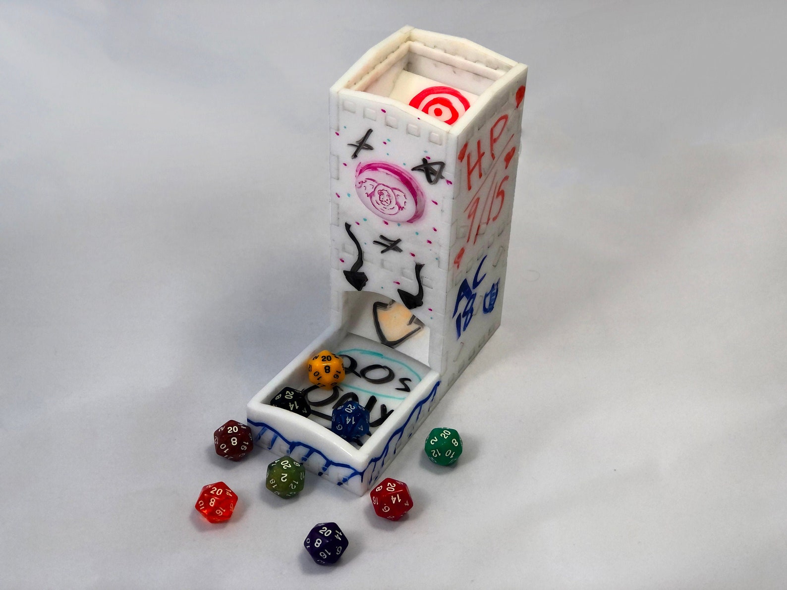Acrylic Dice Tower Works with Dry Erase Markers Etsy