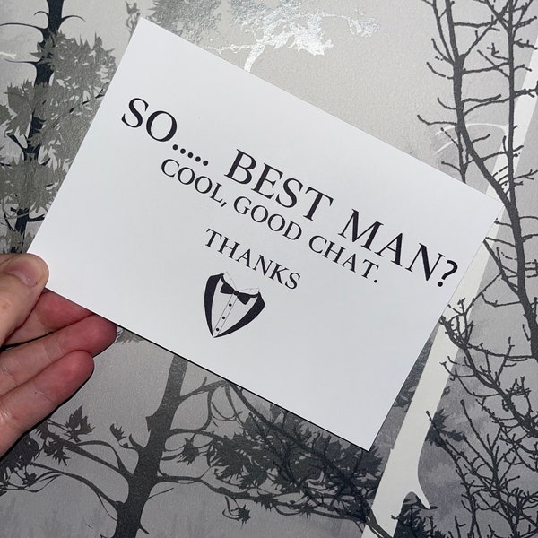 Comical joke best man proposal card | groomsman | page boy | usher