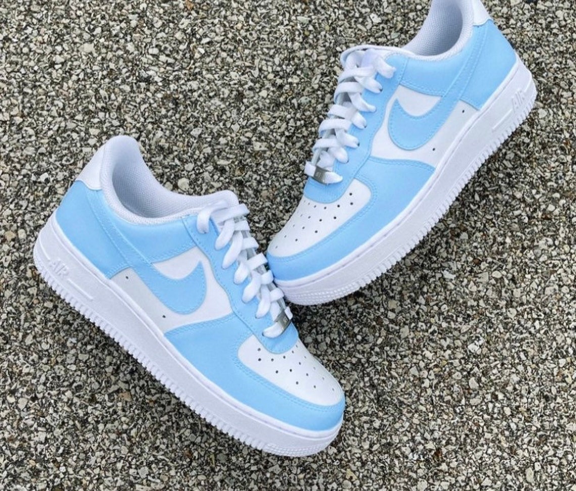 Nike Air Force Pastel Blue | Etsy