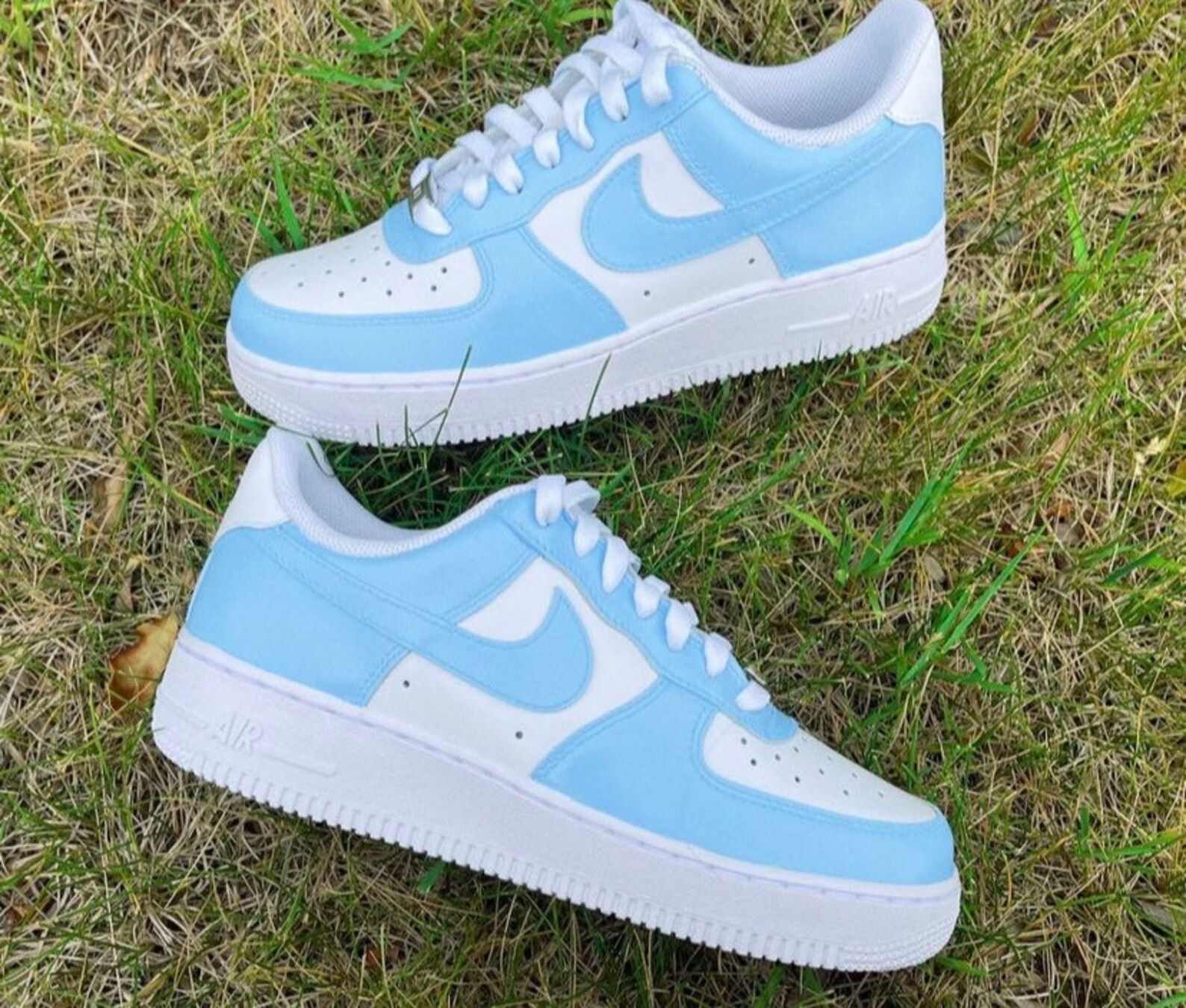 Nike Air Force Pastel Blue | Etsy