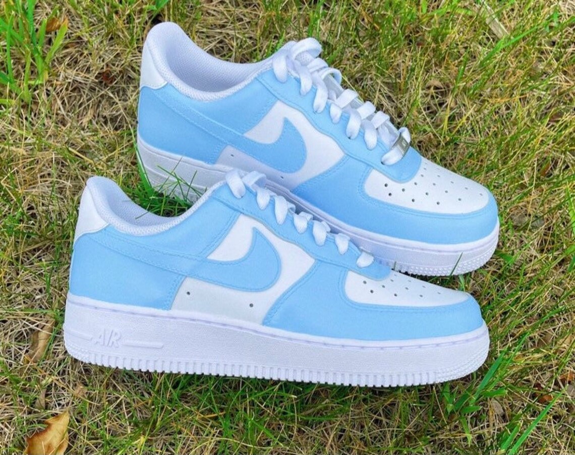 Nike Air Force Pastel Blue | Etsy
