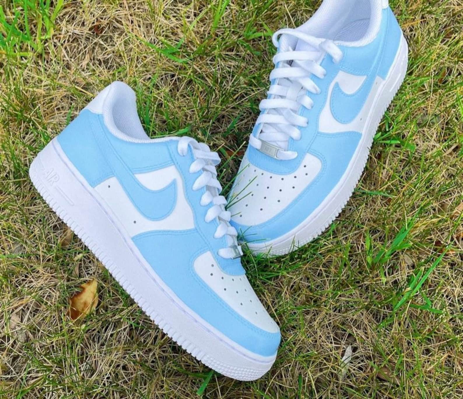 Nike Air Force Pastel Blue | Etsy