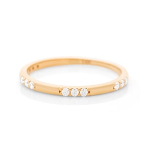 Solid Gold Dainty Stackable Ring: Handcrafted Fine Jewelry