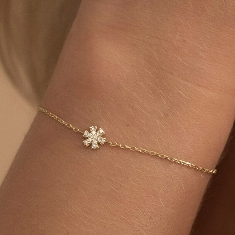 Gold Snowflake Bracelet main image 1
