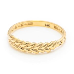 Solid Gold Laurel Wreath Ring, Real Gold Premium Leaf Band, Unique Design Ring For Her, Handmade Fine Jewelry By Selanica