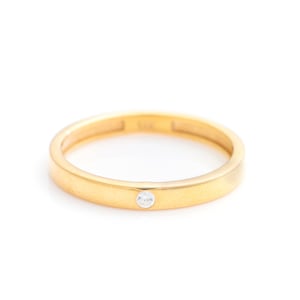 Solid Gold Solitaire Ring, Real Gold Premium Solitaire Band, Handmade Fine Jewelry By Selanica