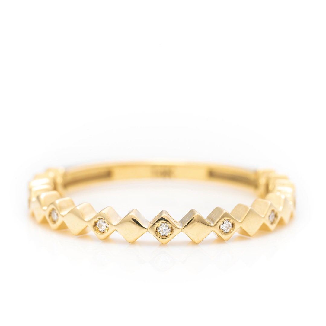 Lana Gold Geometric Ring for Women – Retro Style