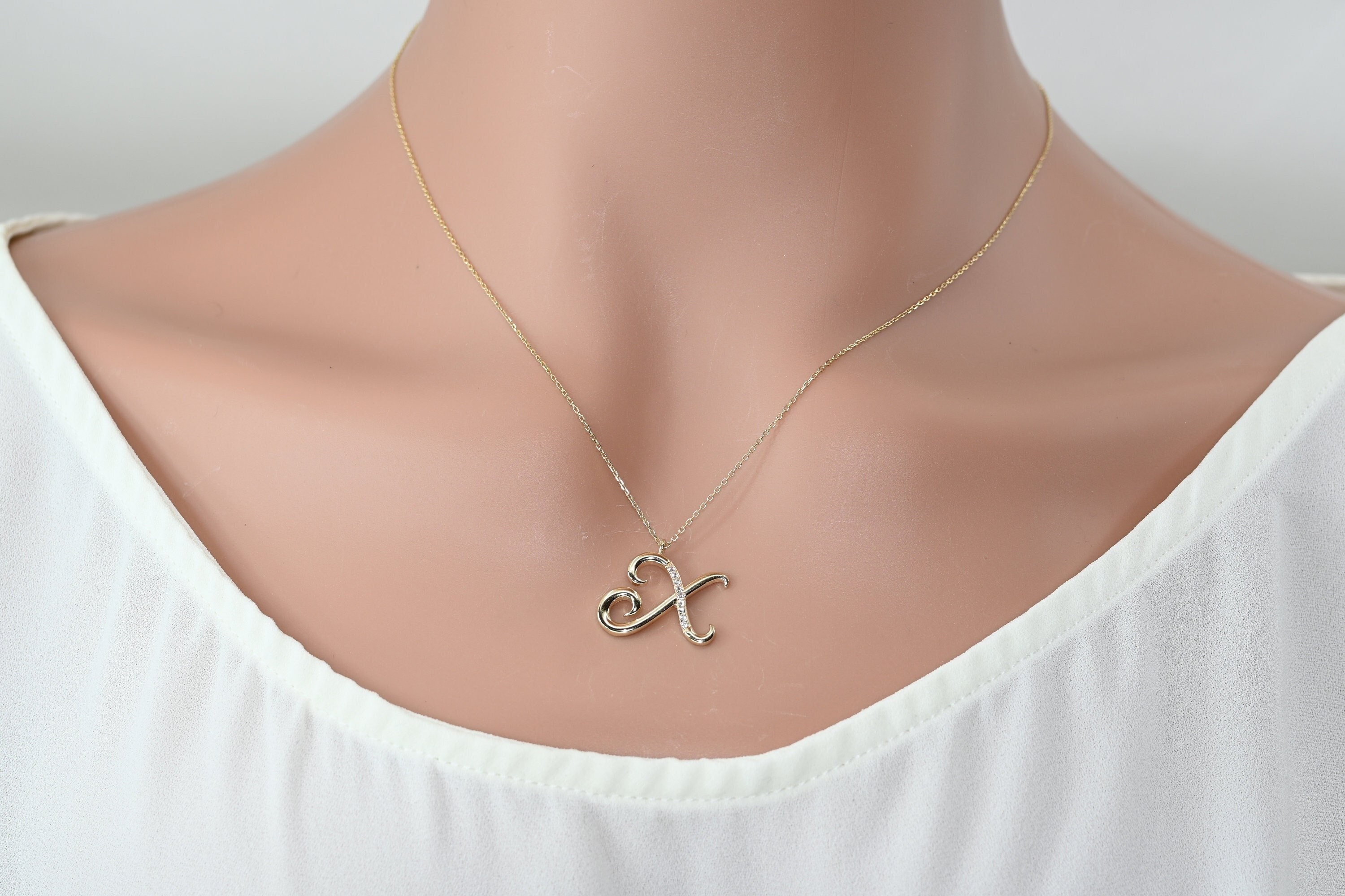 X initial necklace discount