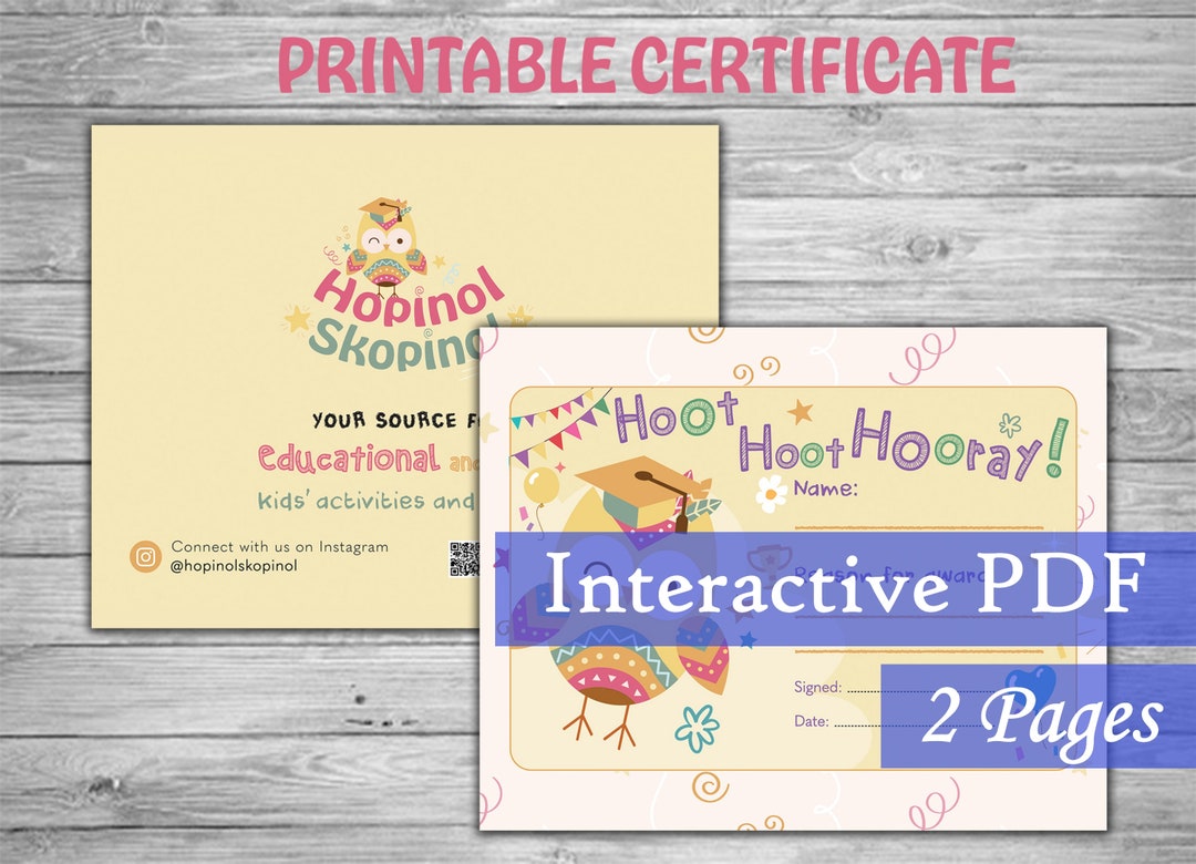 Printable Certificate Thank You Letter for Kids, Kids Keepsake, Record ...