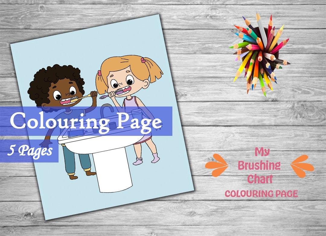 Colouring Page Printable My Brushing Chart. Kids Colouring Page ...
