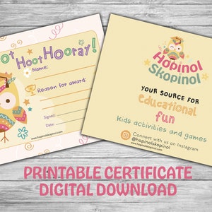 Printable Certificate Thank You Letter for Kids Kids - Etsy Canada
