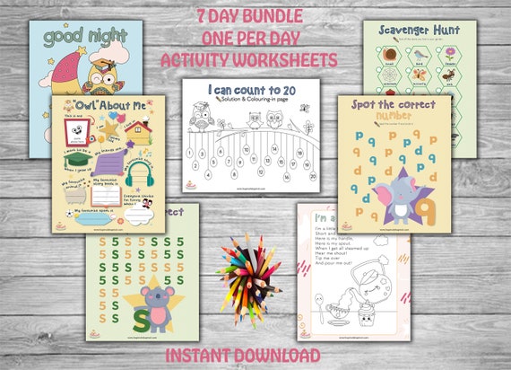 Art &amp; Collectibles Prints Digital Prints Preschool Learning Quiet Time ...