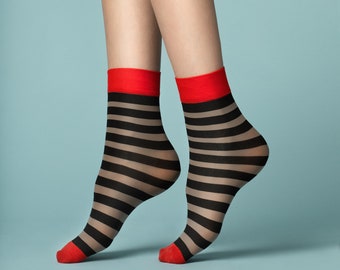 Women's Socks MEZZO FORTE 40 DEN Patterned Socks beautiful design art