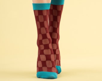 Chaussettes à motifs pour femme CHECK TWICE 20 DEN