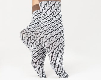 Chaussettes pour femmes CUTE KNIT 40 DEN art design magnifique