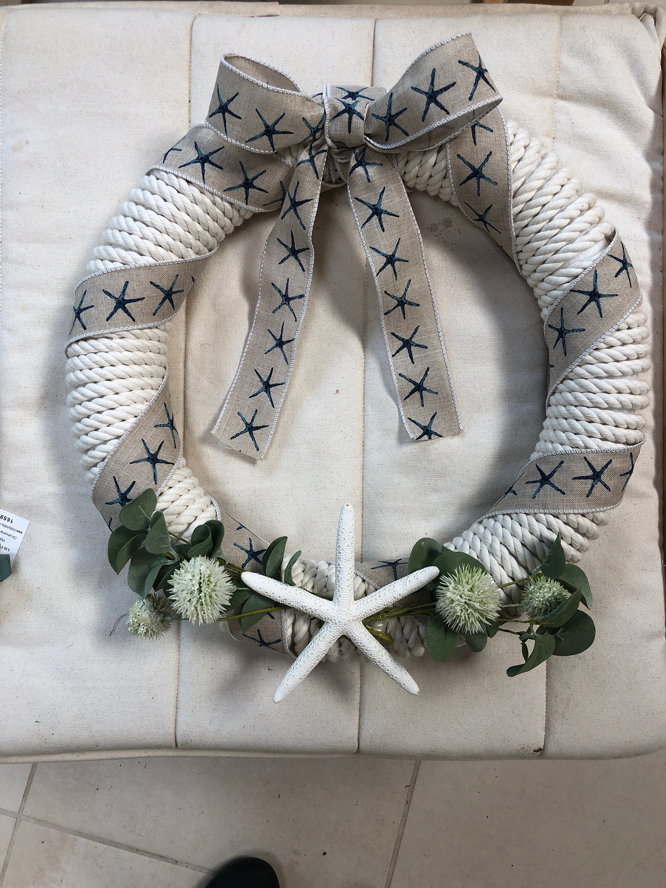 Nautical Starfish Rope Wreath Etsy
