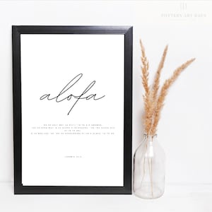 Inspiring Scripture Wall Art Poster in Samoan - Alofa | Downloadable Digital Printable | A1 SIZE
