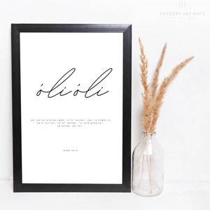 Inspiring Scripture Wall Art Poster in Samoan - &#39;Oli&#39;Oli | Downloadable Digital Printable | A1 SIZE