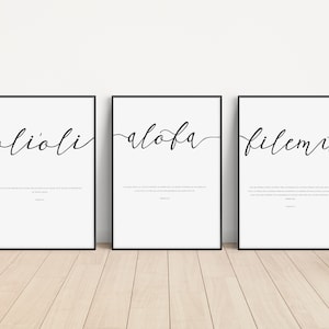 Set of 3 Inspiring Scripture Wall Art in Samoan | Downloadable Digital Printable | 8x10 11x14 16x20