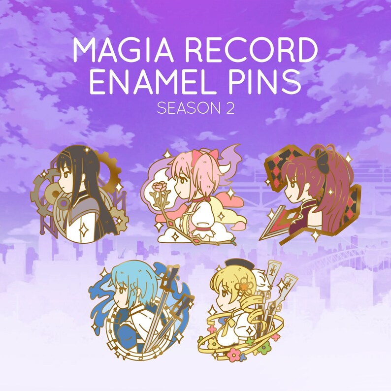 Madoka Magica Holy Quintet Profile Enamel Pins B Grades ONLY Etsy