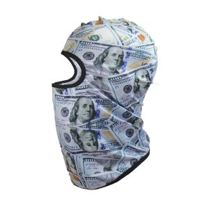 Full Graphic Hundreds Benjamins Balaclava Ski Mask Full hood Mask cap Hat