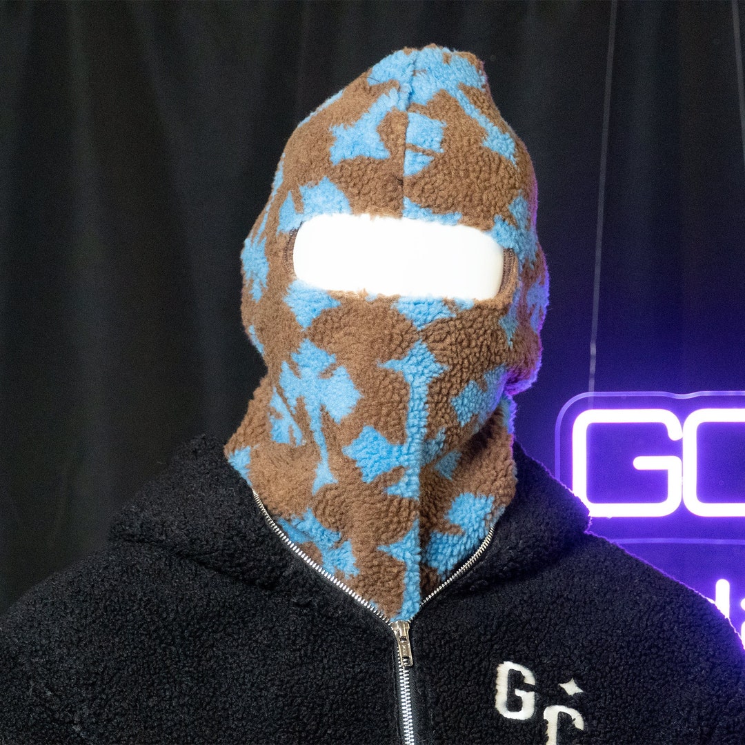 Custom Black Ski Mask Balaclava, Hype Beast Ape Star Designed Full