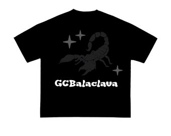 GCBalaclava Ulta Cotton Boxy Puff T Shirt Black Scorpion Logo y2k Fashion Graphic Hoodie, Unisex Hoodie, Gift For Him